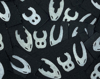 Hollow Knight Handprinted sew-on patches