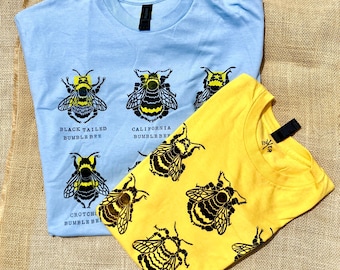 Native Bumblebee Handprinted Tshirt