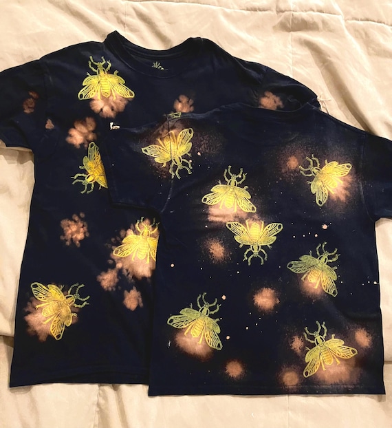 Bleach Painted and printed Firefly Shirt