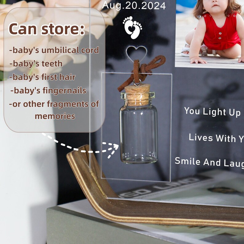 Personalized Baby Photo Frame,baby Photo Keepsake Gift for First Tooth ...
