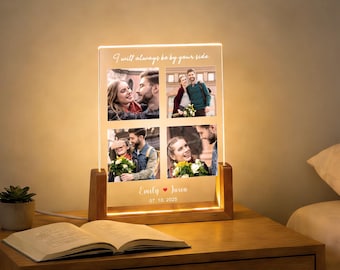 Personalized Photo Night Light Plaque,Couple Photo Lamp,Anniversary Gift,Custom Led Night Light,Gift for Family,Valentine's Gift for Her Him