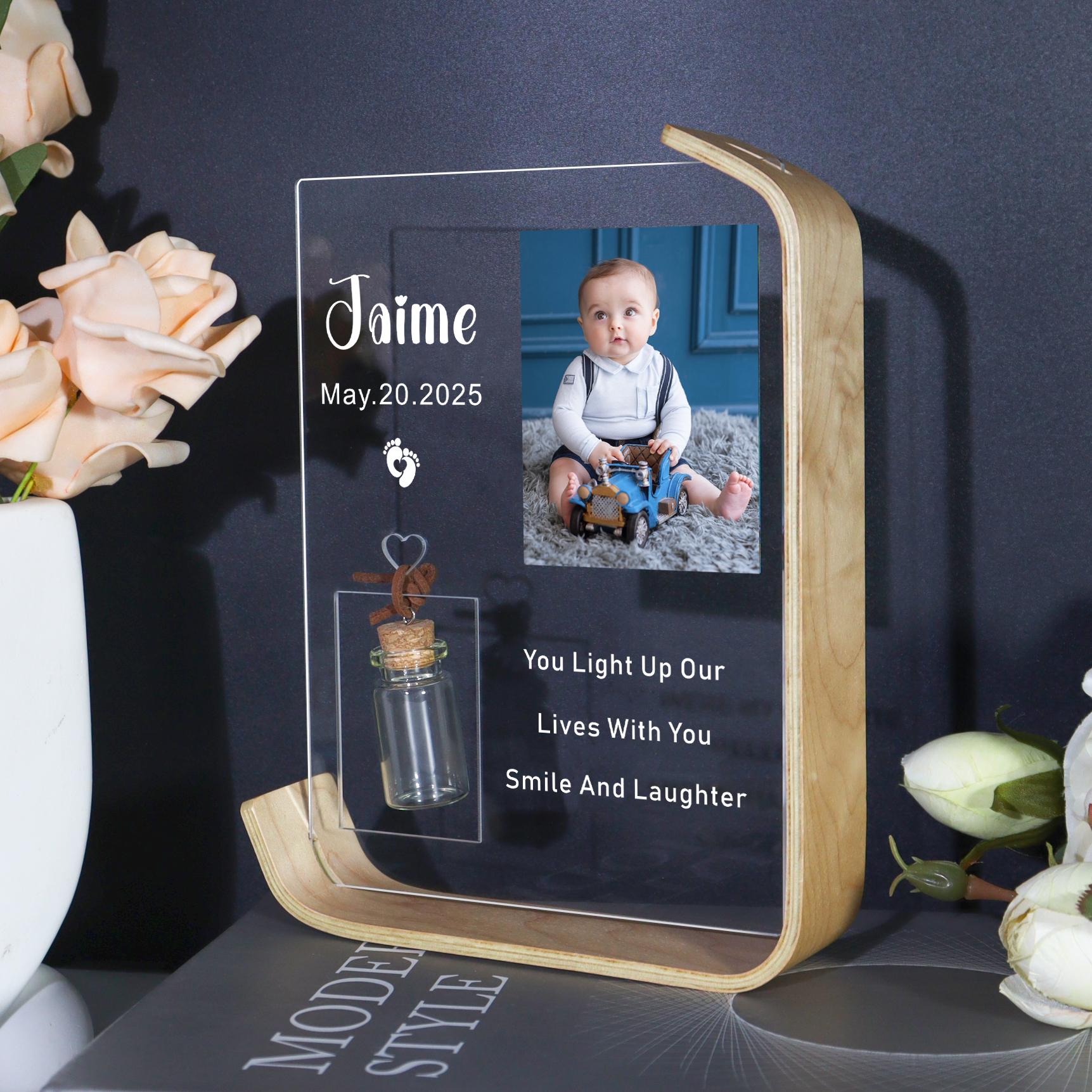 Personalized Baby Photo Frame,baby Photo Keepsake Gift for First Tooth ...