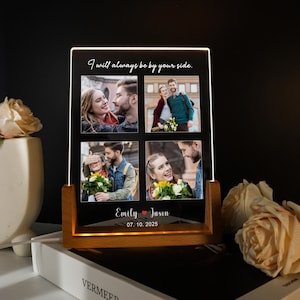 Personalized Couple Photo Night Light,Custom Photo Collage LED Light,Photo LED Light,Couple Gift,Anniversary Gifts,Birthday Gift For Her