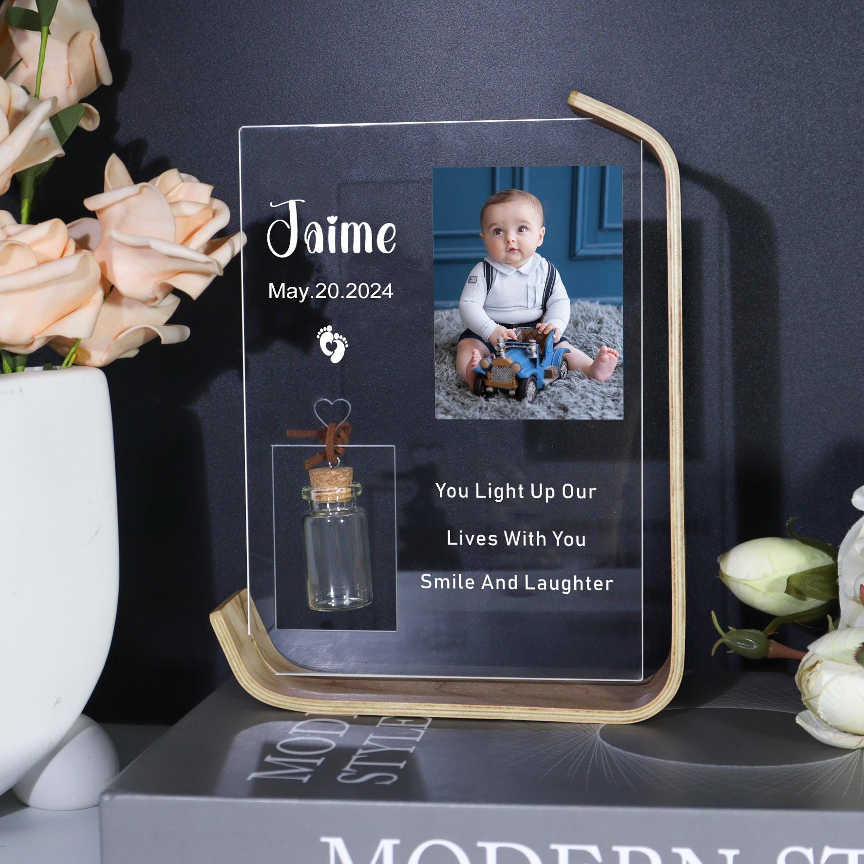 Personalized Baby Photo Frame,baby Photo Keepsake Gift for First Tooth ...