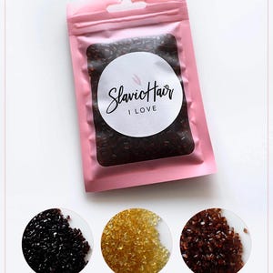 Gel Keratin Glue Beads (50 g) for Fusion Hair Extensions - I LOVE SLAVIC HAIR - Different Colours