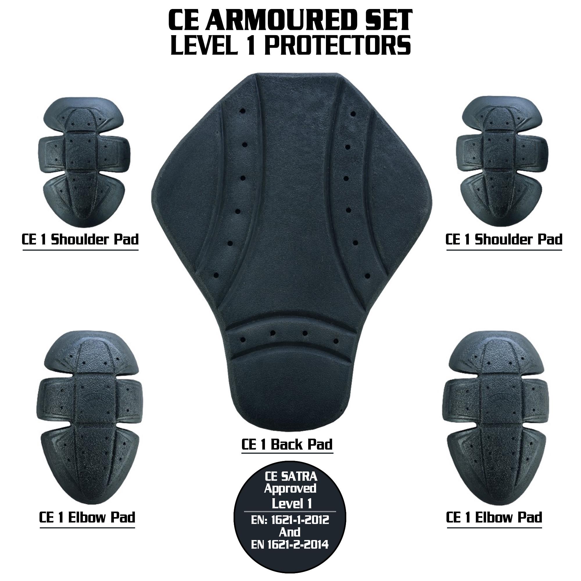 CE-1 Armour Set Elbows, Shoulders Back Protection Pads for