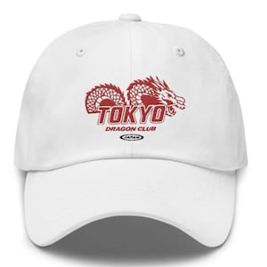 Tokyo Dragon Club Dad Hat | Japan Streetwear Baseball Cap | Embroidered Cotton Hat