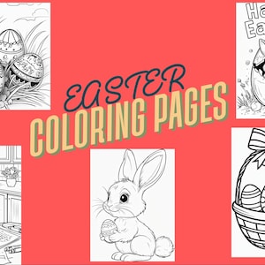 Páginas para colorir de Páscoa, Páginas para colorir, Coelhinho da Páscoa, Colorir de primavera, Atividade para crianças, Páginas para colorir de Páscoa para imprimir