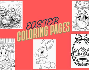 Easter Coloring pages, Coloring pages, Easter bunny, Spring Coloring, Kids activity, Printable Easter coloring pages