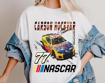 Carson Hocevar 2025 NASCAR-tröja, Carson Hocevar-tröja, Carson Hocevar-tröja, Carson Hocevar 77-tröja, NASCAR-tröja Carson Hocevar
