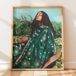 Indian Woman Art Indian Painting Indian Wall Art South Asian Art Pakistani Art Desi Art Print India Artwork Indian Canvas Art Indian Decor