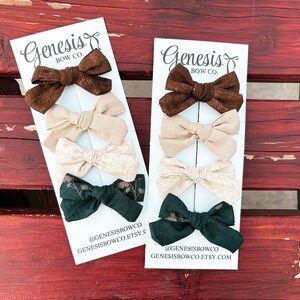 Neutrals Haarschleifen-Set, Frühling, Sommer & Herbst Haarschleifen, Haarschleifen für Mädchen, kleine Schleifen, Haarschmuck, Baby-Stirnbänder, Babyschleifen