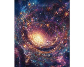 Galactic Vortex matte verticale posters | Kosmisch huisdecor, ruimtekunst, kunst aan de muur astronomie, cadeau voor ruimteliefhebbers, heelal print