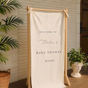 Personalized Fabric Baby Shower Welcome Sign: Custom Decor