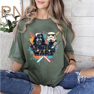 Star Wars Two Sided Png, Star Wars Png, Darth Vader Png, Galaxy&#39;s Edge Png, Retro Star Wars Png, vintage star wars, Digital file