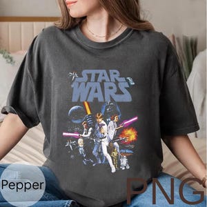 Star Wars Two Sided Png, Star Wars Png, Darth Vader Png, Galaxy&#39;s Edge Png, Retro Star Wars Png,vintage star wars,Star Wars A New Hope Faded