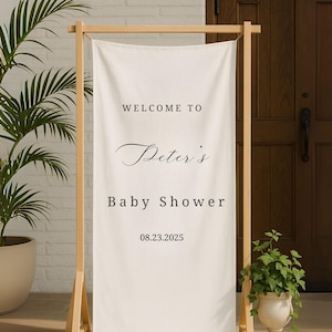 Custom Baby Shower Sign, Fabric Baby Shower Sign, Hello Baby Sign, Baby Shower Decorations, Baby Shower Welcome Sign, Oh Baby Welcome Sign