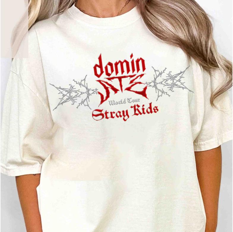 dominATE 北米 限定 メンバープリントTシャツM グッズ アメリカ StrayKids dominATE 北米グッズ メンバープリントTシャツ M