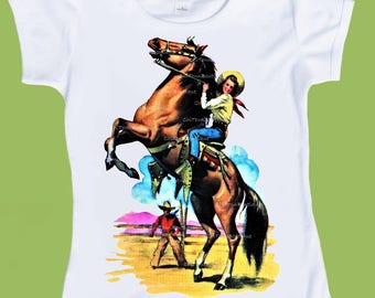 GIRLS PERSONALISED FLORAL PRINT HORSE T-SHIRT CHILDRENS PONY T SHIRT AGES 1-12