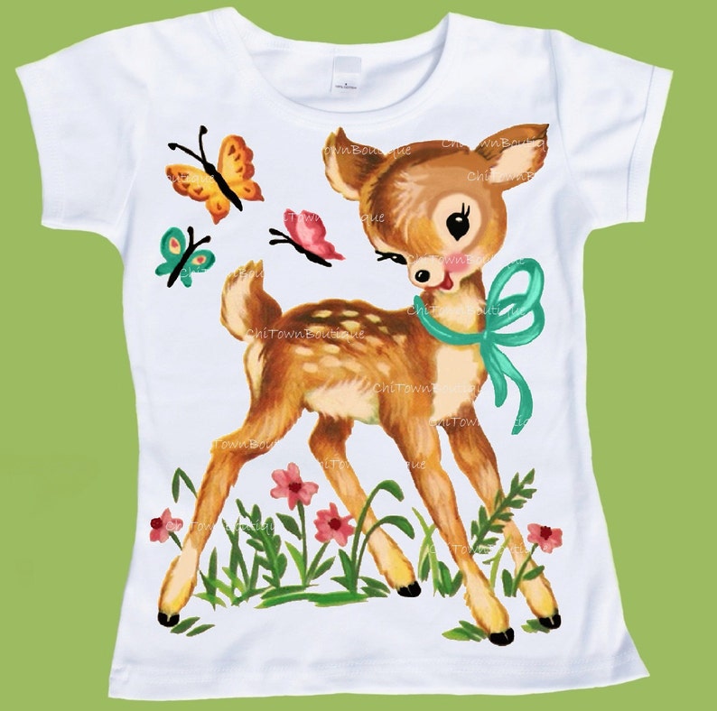 One Piece Baby Bodysuit Deer Tshirt,Vintage Woodland Deer Baby boy toddler T-Shirt baby girl by ChiTownBoutique.etsy