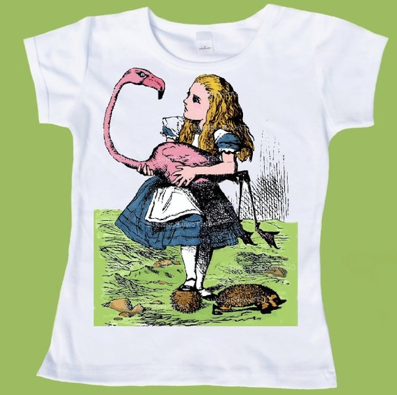 Vintage Flamingo Alice in Wonderland Baby Shower One Piece Etsy