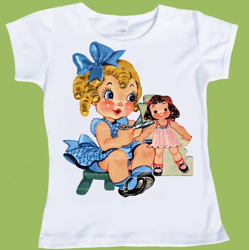 Paper Doll Tshirt Retro Paper Doll Cutie One Piece Etsy