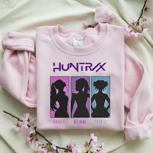 Kpop Demon Hunter Huntrix Embroidered Youth Sweathirt, Mira Rumi Joey Shirt, Demon Hunter Merch, Gift For Kpop Fan, Kpop Tee