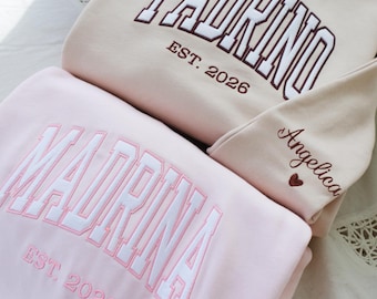 Embroidered Personalized Godparent Proposal Sweatshirt, Custom Madrina Shirt, Godmama Shirt, Godfather Crewneck, Padrino Proposal Shirts