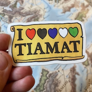 I Heart Tiamat Vinyl Sticker