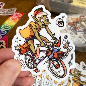 Goblin on a Bike Vinyl Sticker
