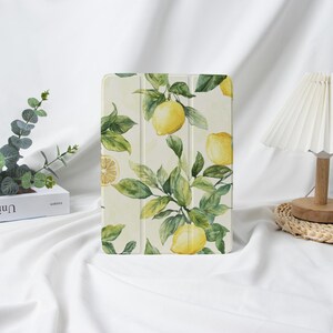 Citrongult iPad-skal med pennhållare för 2025 Air 7-11/13″, iPad Mini 6/7, iPad Pro 13" 12.9" 11", iPad 10/9/8, iPad-fodral, iPad-skal