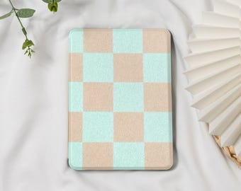 Checkerboard Kindle Case with Hand Strap,Paperwhite 1/2/3/4,Paperwhite Cover For Kindle 12th/10th/11th,Personalized Gift for E-Readers