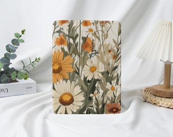 Wildflower Floral Painting iPad Case With Pencil Holder for 2025 Air 7-11/13″,iPad Mini 6/7,iPad Pro 13" 12.9" 11",iPad 10/9/8,iPad Cover