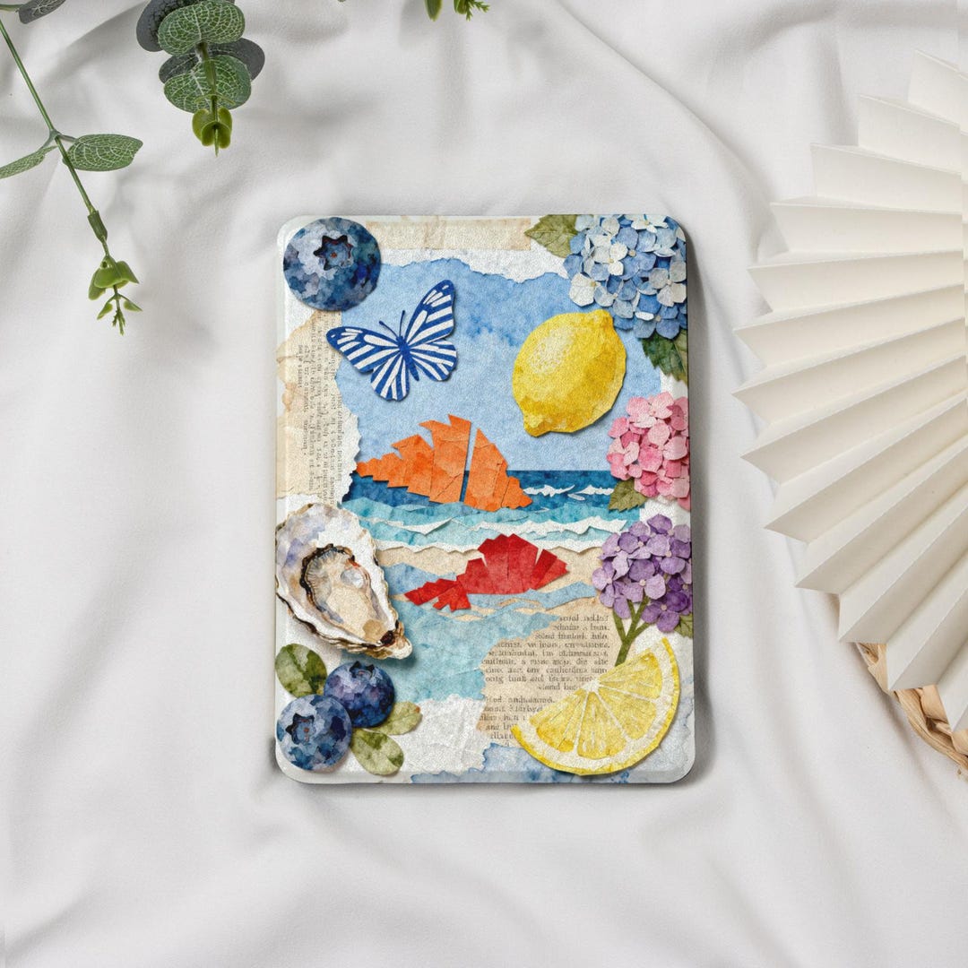 Summer Collage Aesthetic Kindle Case With Hand Strap,paperwhite 1/2/3/4 ...