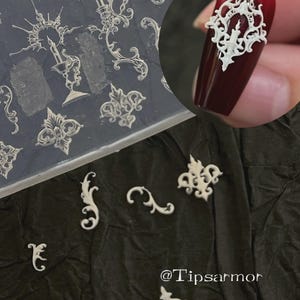 Intricate Candelabra Silicone Mold Miniature Resin Clay Nail Art Decorations DIY Craft Tools Unique Small Design Molds Clay Nail Art tools