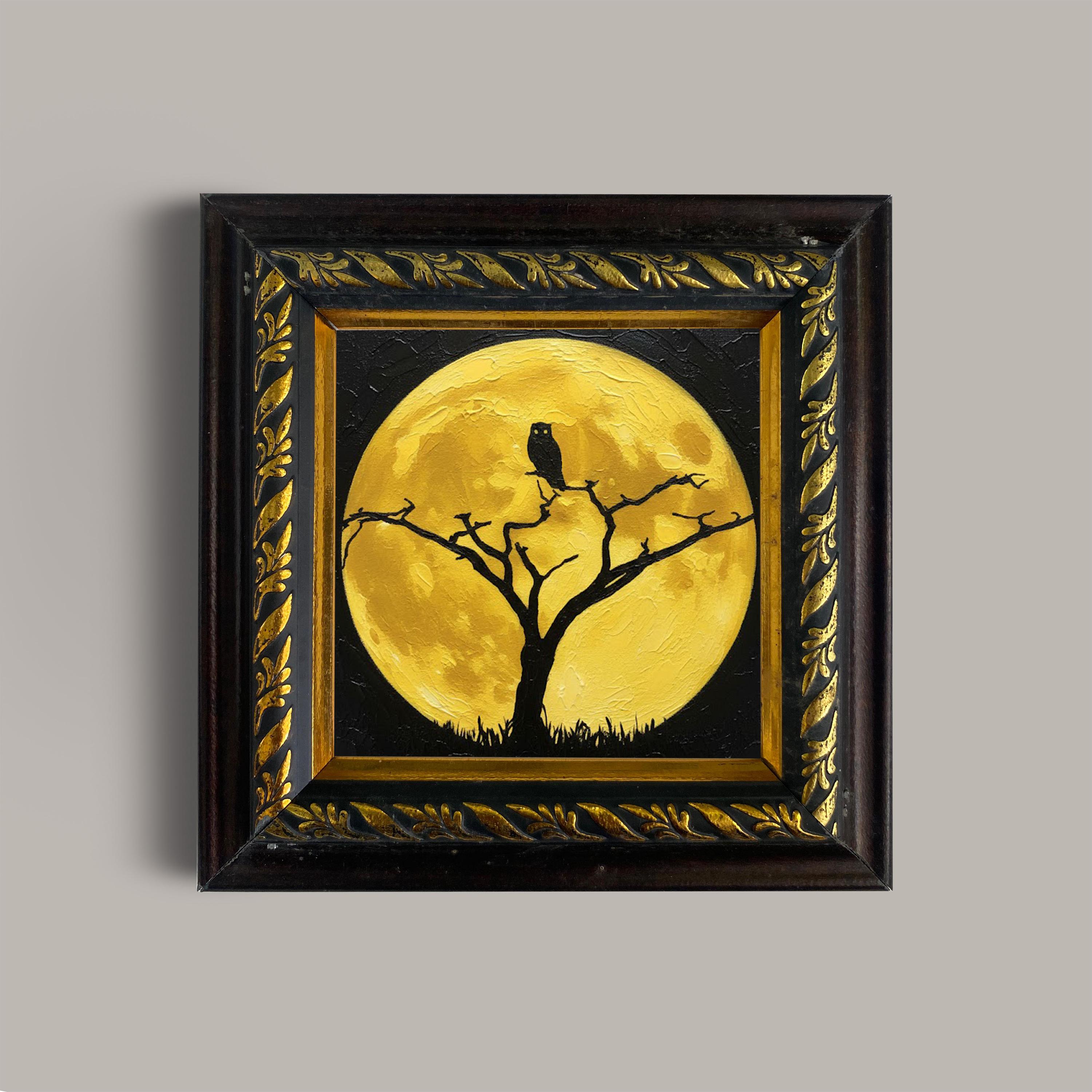 Original Owl Canvas Painting, Hand Painted Ready to Hang, Canvas Wall Decor, Original Wall Art Decor