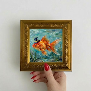 Original Goldfish Painting - Etsy
