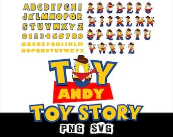 Toy Story-alfabetet, bokstaven Cowboy, Toy Story-klotter, typsnitt, png, alfabetet, bokstaven Barnfestbokstäver, png
