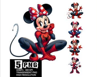 Minnie Hero Spider Mouse 5 PNG Diseño Minnie Girl Hero Splash Diseño PNG de alta resolución Ratón Png