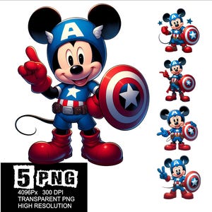 Mickey superheld Captain Mouse 5 png-ontwerp Mickey Hero-clipart hoge resolutie png-ontwerp muis png