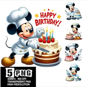 Mickey Chef Cake Design 5 PNG Mickey Clipart High Resolution Png Design Mouse Chef Png
