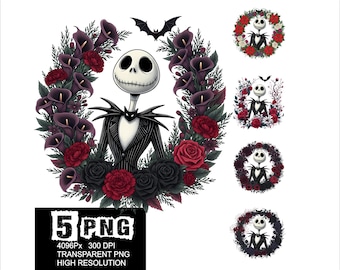 Projekt Halloween Jacka Skellingtona 5 PNG Jack Png Nightmare Splash i akwarela o wysokiej rozdzielczości Png Design