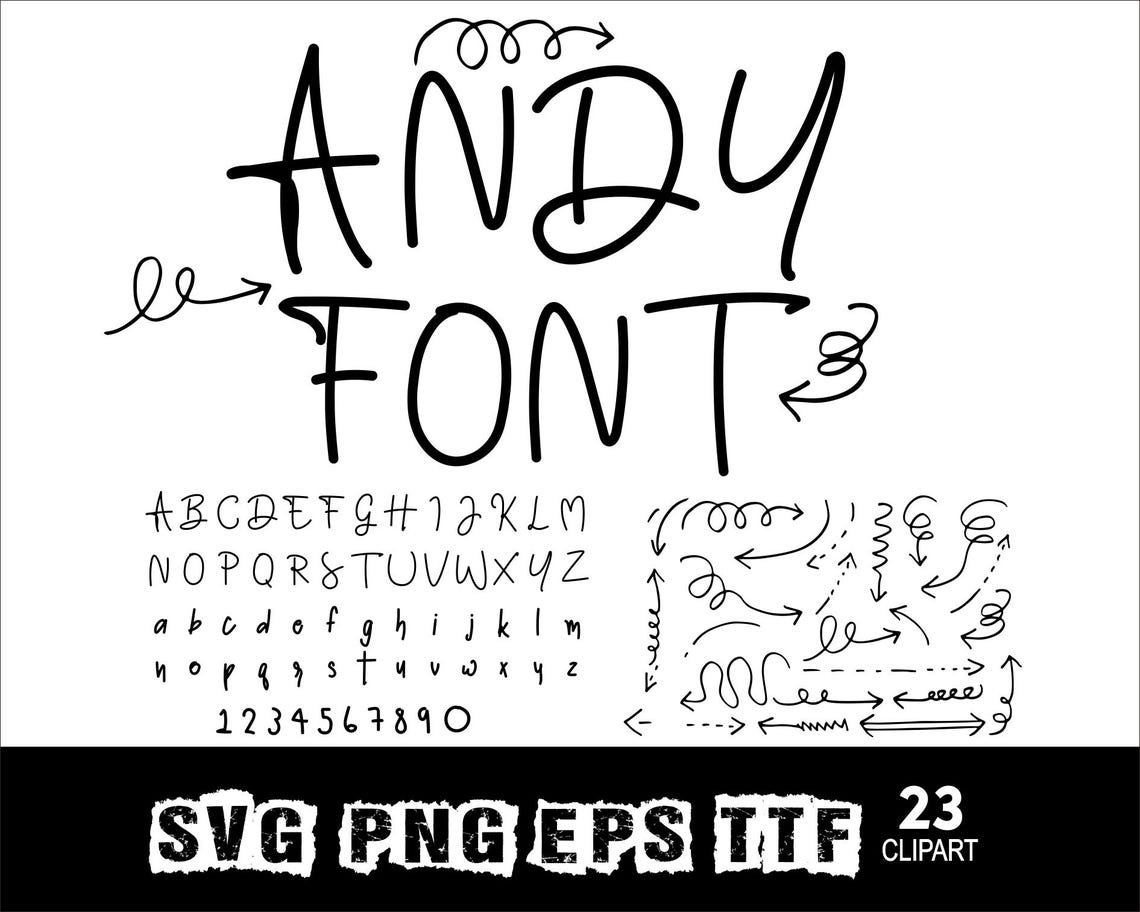 ANDY Toys Font Svg Andy Alphabet Andy Toys Story Alphabet for Cricut ...
