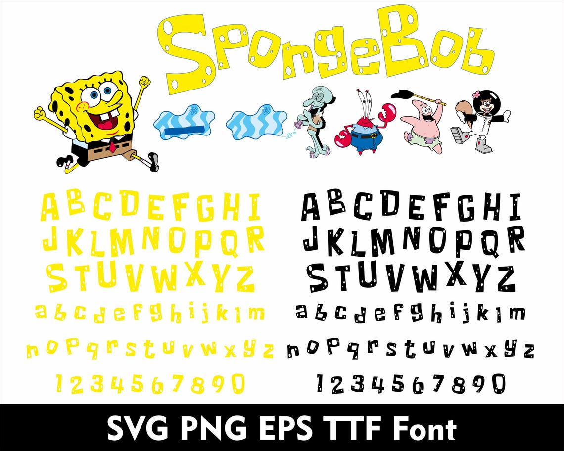 The Ultimate 25 Fonts Cartoon Font Bundle for Cricut SVG Canva Font ...