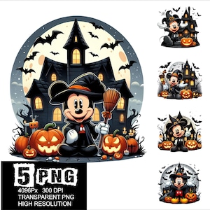 Mickey Halloween Design 5 PNG Funny Halloween Mouse High Resolution Png Design Mickey Png Punpkin Funny Halloween
