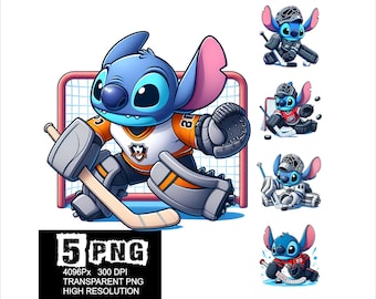 Diseño de portero de hockey de Stitch 5 PNG Clipart de Stitch Diseño PNG de alta resolución Stitch Hockey Png