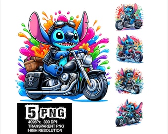 Stitch Motorcycle Design 5 PNG Stitch Splash High Resolution Png Design Motorcycle Stitch Png