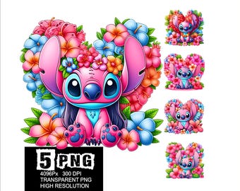 Stich Blumen Herz Design 5 PNG Stich Clipart hochauflösende Png Design Engel liebt Stich Png