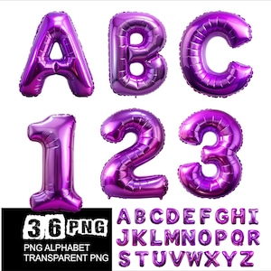 Party Balloon Alphabet Png Design Purple Color Png Font Balloon Party Letters Baby Alphabet Png