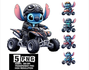 Stitch Motorcycle Atv Design 5 PNG Stitch Clipart High Resolution Png Design Motorcycle Stitch Png